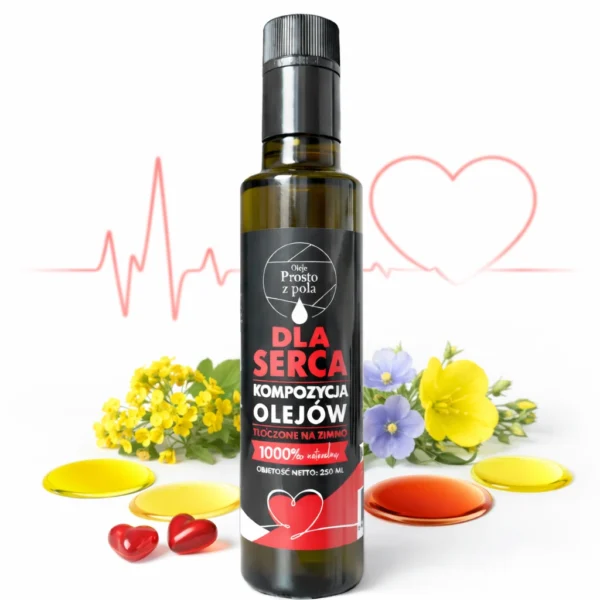 olej wspierający układ krążenia lniany rzepakowy wiesiołek
