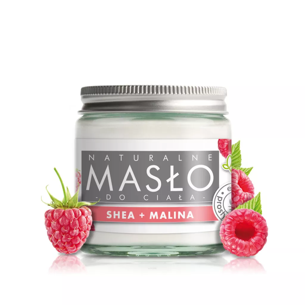 Masło do ciała 100% Naturalne Shea Butter MALINOWE