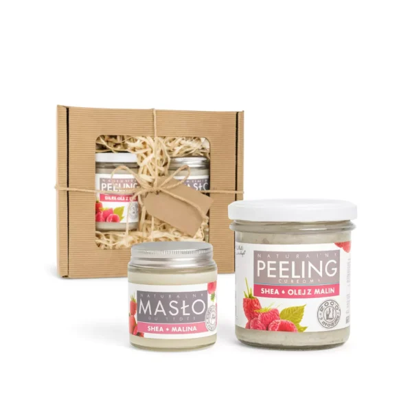 Zestaw malinowy – peeling cukrowy i masło do ciała